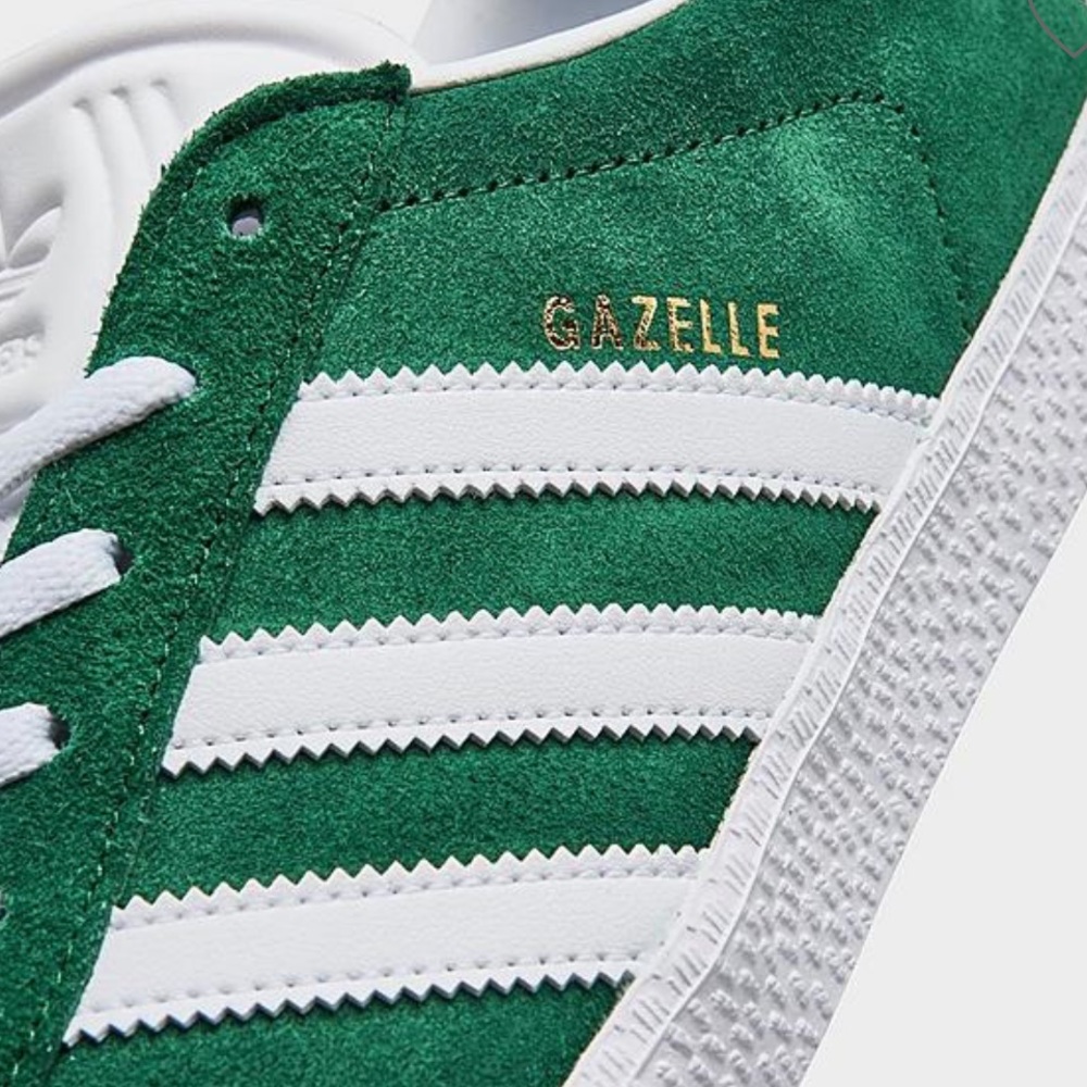 LAST CHANCE! NWT Adidas Originals Gazelle Dark Green/Cloud White - Picture 7 of 8